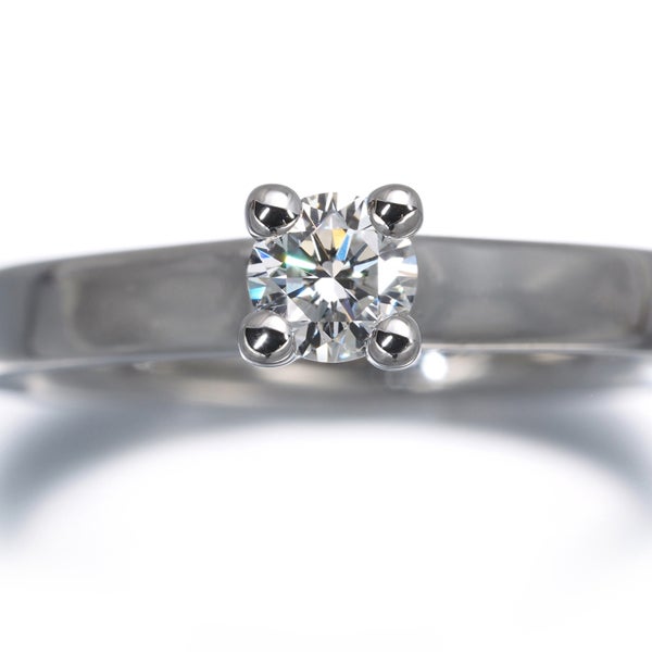 ジョージジェンセン リング  ダイヤ 0.2ct マジック ソリティア 50号 Pt950 保証書