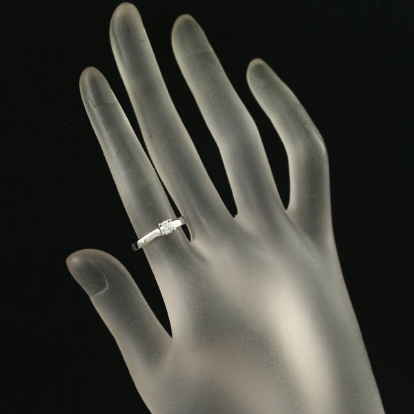 ジョージジェンセン リング  ダイヤ 0.2ct マジック ソリティア 50号 Pt950 保証書