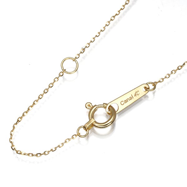 カナル4℃ チェーンネックレス   カットアズキ  K18YG 