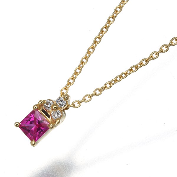 ヴァンドーム ネックレス  ルビー ダイヤ   K18YG 