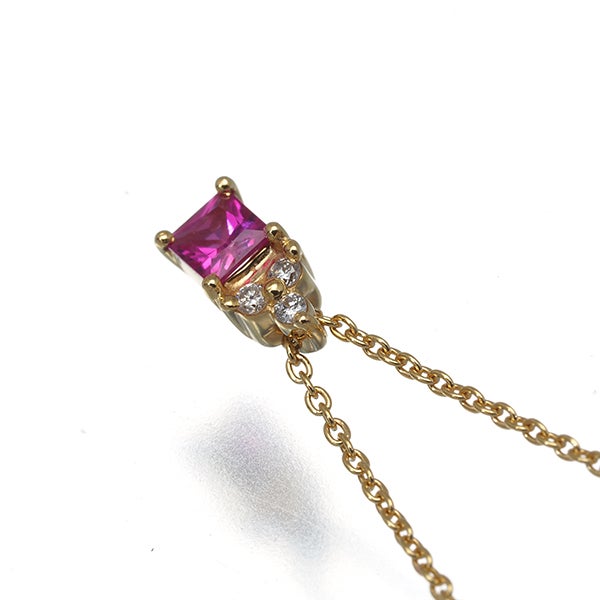 ヴァンドーム ネックレス  ルビー ダイヤ   K18YG 