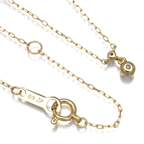 4℃ ネックレス  ダイヤ   K18YG 