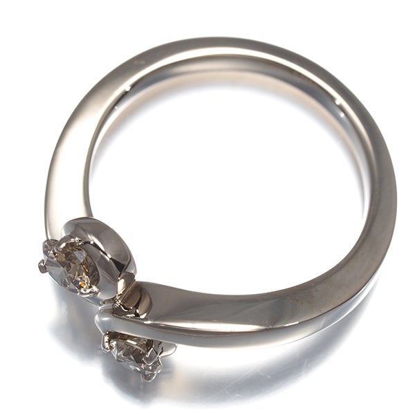 カシケイ リング ブラウン ダイヤ 0.35ct フロート 11号 K18BG 