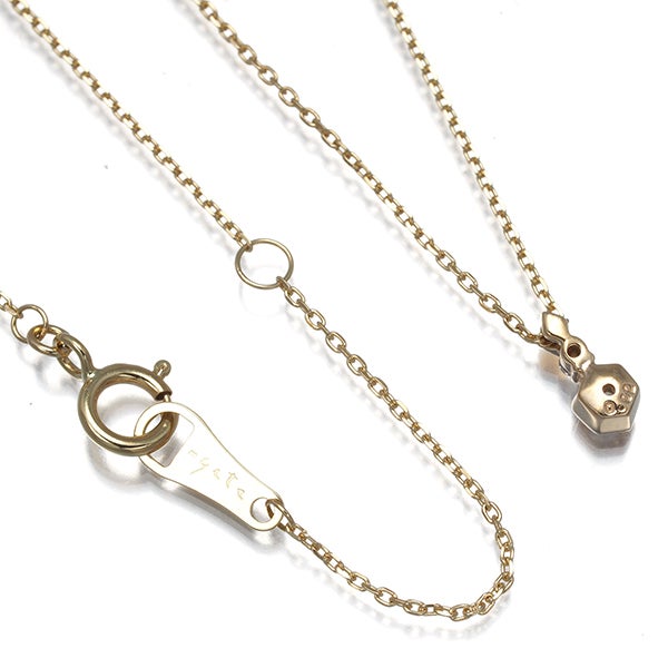 アガット ネックレス  ダイヤ 0.02ct   K10YG 