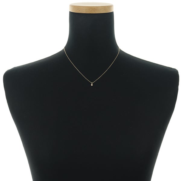 アガット ネックレス  ダイヤ 0.02ct   K10YG 