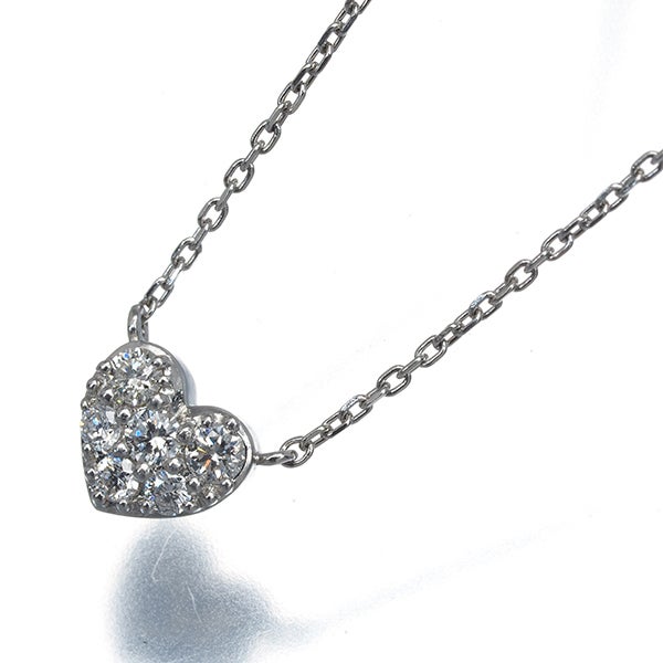 ヴァンドーム ネックレス  ダイヤ 0.12ct  ハート パヴェ Pt950/Pt850 