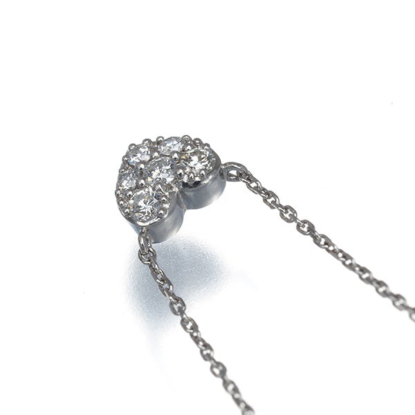 ヴァンドーム ネックレス  ダイヤ 0.12ct  ハート パヴェ Pt950/Pt850 