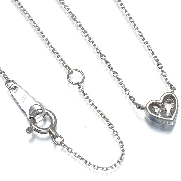 ヴァンドーム ネックレス  ダイヤ 0.12ct  ハート パヴェ Pt950/Pt850 