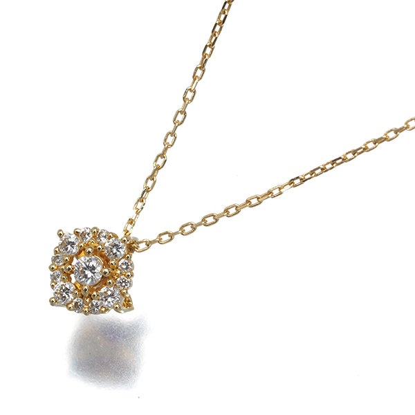 ポンテヴェキオ ネックレス  ダイヤ 0.10ct   K18YG 