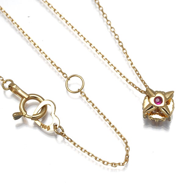 ポンテヴェキオ ネックレス  ダイヤ 0.10ct   K18YG 