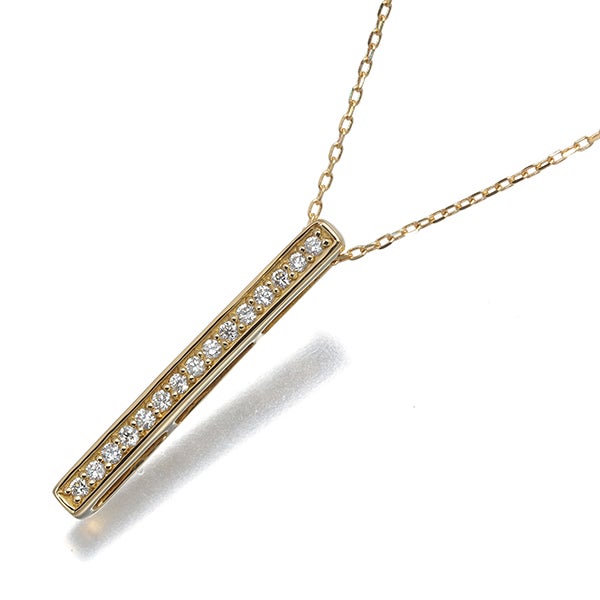 フェスタリア ネックレス  ダイヤ 0.06ct   K18YG 