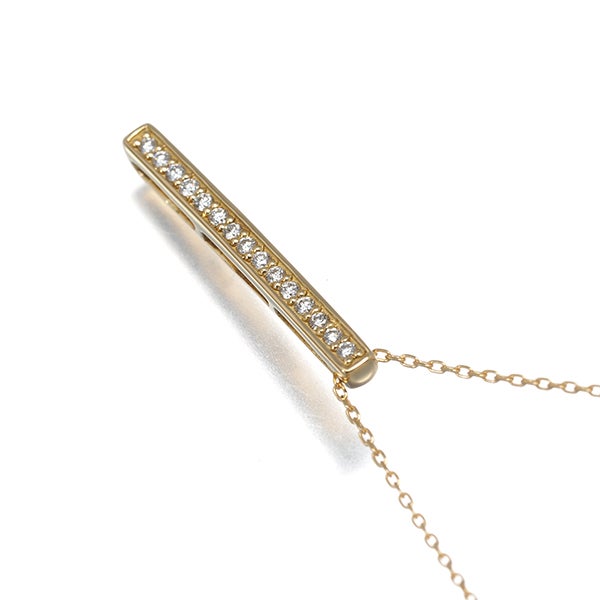 フェスタリア ネックレス  ダイヤ 0.06ct   K18YG 
