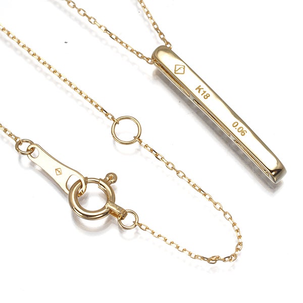 フェスタリア ネックレス  ダイヤ 0.06ct   K18YG 