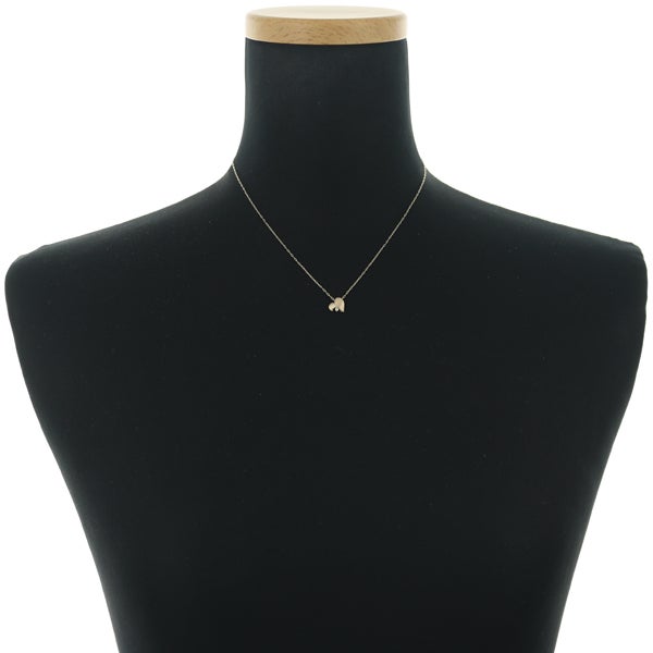 カシケイ ネックレス ブラウン ダイヤ 0.02ct  ハート 一粒 K18BG 