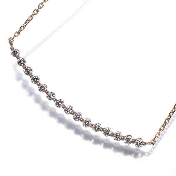 モニッケンダム ネックレス  ダイヤ 0.33ct   K18PG 