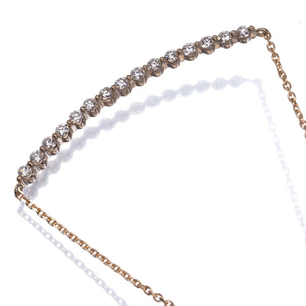 モニッケンダム ネックレス  ダイヤ 0.33ct   K18PG 