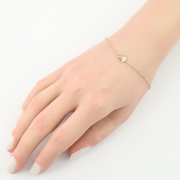 カシケイ ブレスレット  ダイヤ 0.02ct  ハート K18BG 