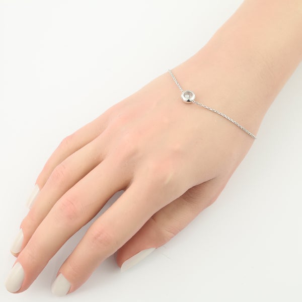 ショパール ブレスレット  ダイヤ ハッピーダイヤ  K18WG/ガラス 