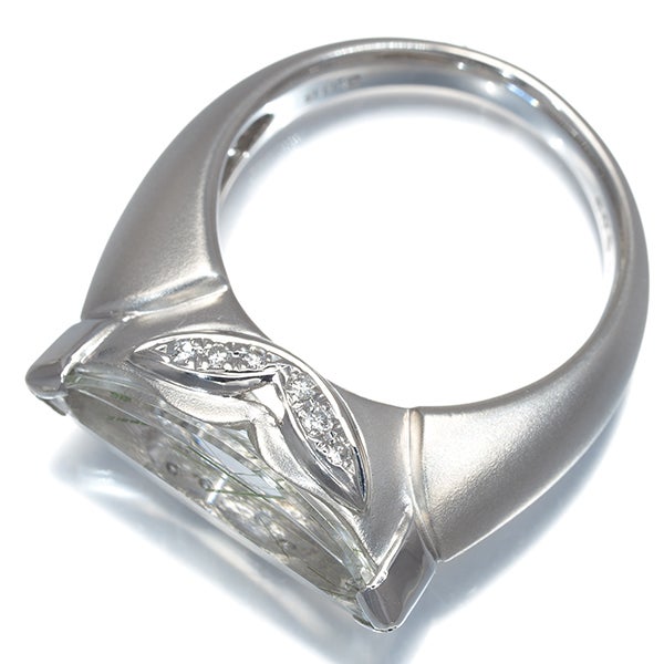  ルチルクォーツ 3.06ct  ダイヤ 0.09ct   リング Pt900 