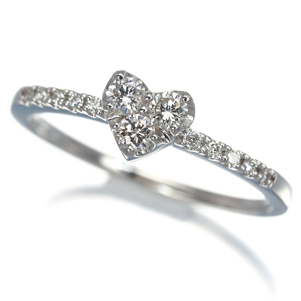  ダイヤ 0.25ct ハート  リング Pt900 