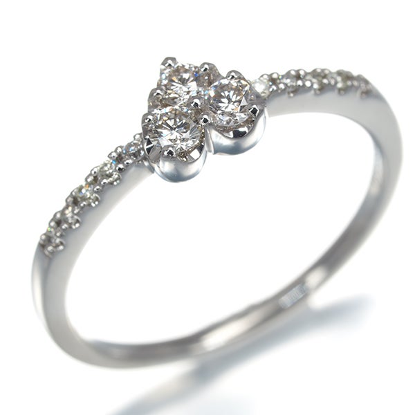  ダイヤ 0.25ct ハート  リング Pt900 