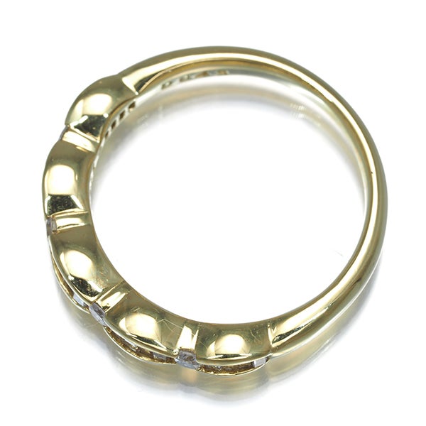  ダイヤ 0.43ct 2種カット  リング K18YG 