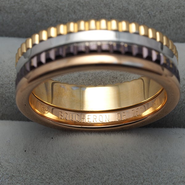 ブシュロン リング   キャトルクラシック スモール 54号 K18YG/WG/PG/ブラウンコーティング 