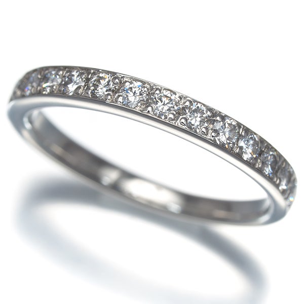 ヴァンドーム リング  ダイヤ 0.38ct  ハーフエタニティ 10号 Pt950 
