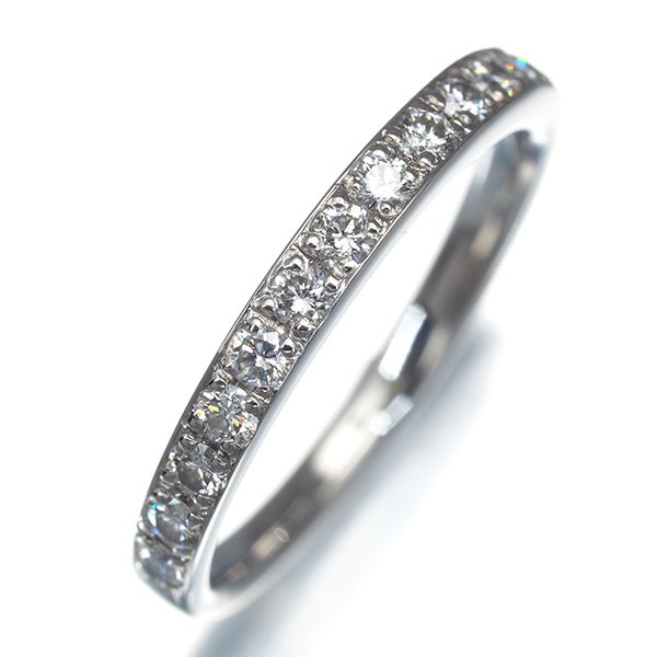 ヴァンドーム リング  ダイヤ 0.38ct  ハーフエタニティ 10号 Pt950 