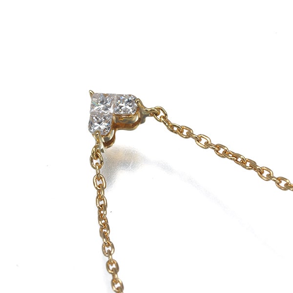 スタージュエリー ネックレス  ダイヤ 0.10ct ミステリアスハート  K18YG 