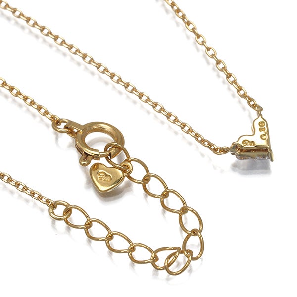 スタージュエリー ネックレス  ダイヤ 0.10ct ミステリアスハート  K18YG 