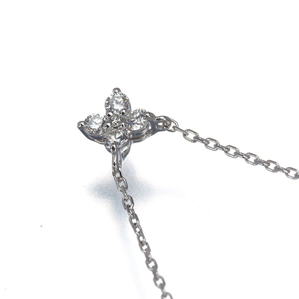 ヴァンドーム ネックレス  ダイヤ 0.10ct カローラ フラワー Pt950/Pt850 