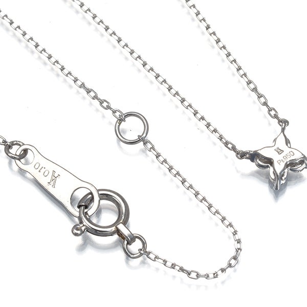 ヴァンドーム ネックレス  ダイヤ 0.10ct カローラ フラワー Pt950/Pt850 