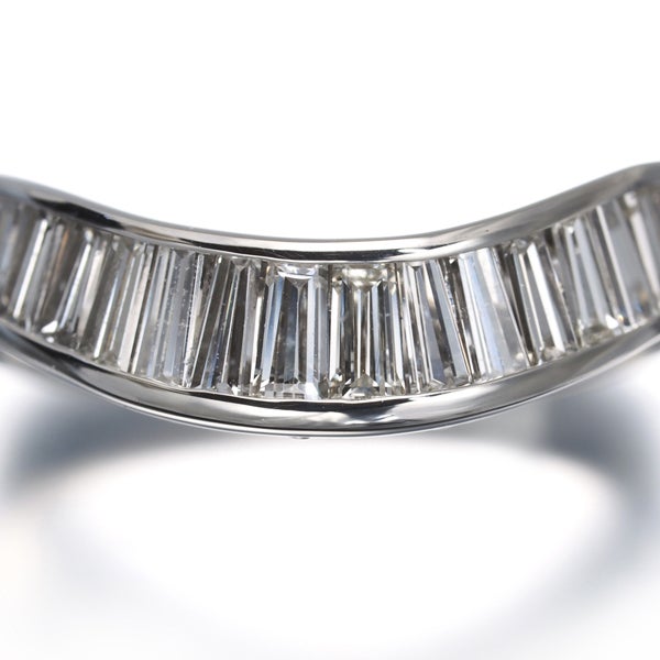  ダイヤ 1.04ct テーパーカット  リング Pt900 