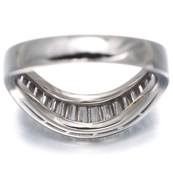  ダイヤ 1.04ct テーパーカット  リング Pt900 