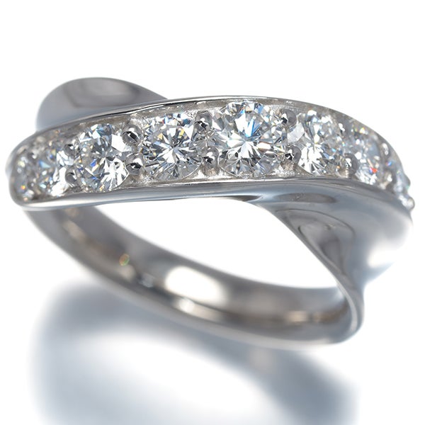 モニッケンダム リング  ダイヤ 1.10ct  9P クロスライン 11.5号 Pt900 