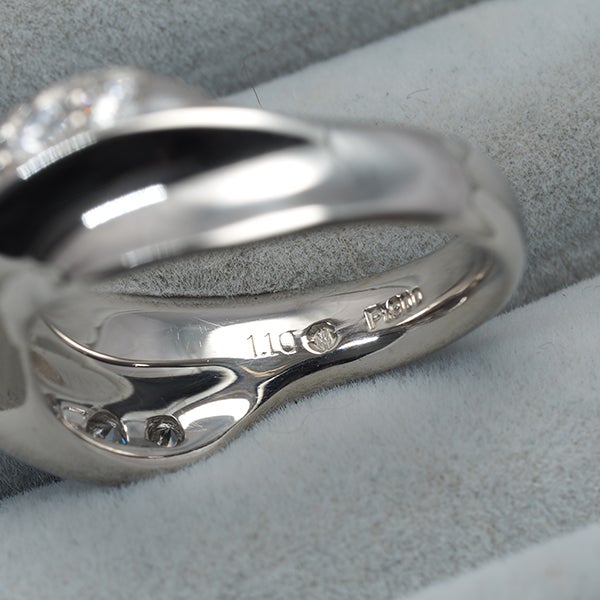 モニッケンダム リング  ダイヤ 1.10ct  9P クロスライン 11.5号 Pt900 