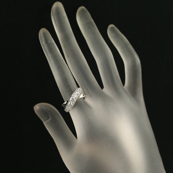 モニッケンダム リング  ダイヤ 1.10ct  9P クロスライン 11.5号 Pt900 
