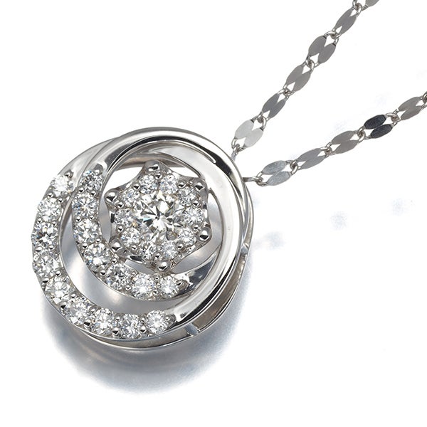エステール ネックレス  ダイヤ 0.23ct/0.49ct   Pt900/Pt850 