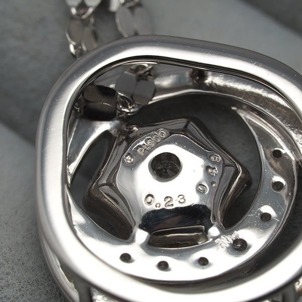 エステール ネックレス  ダイヤ 0.23ct/0.49ct   Pt900/Pt850 