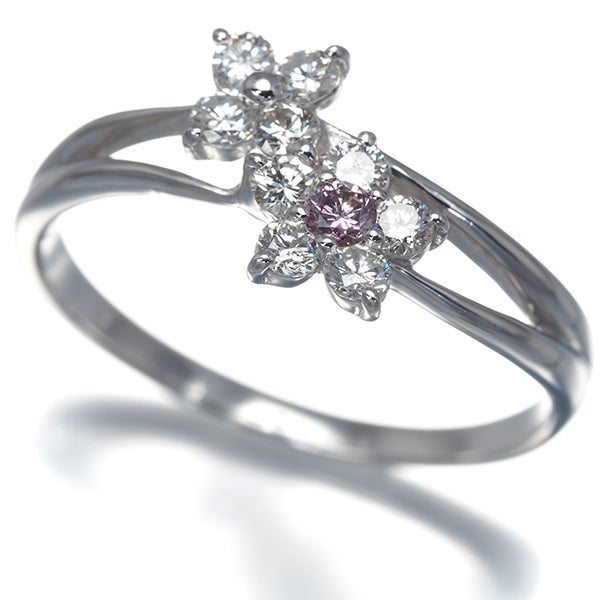  ダイヤ 0.067ct FANCY PURPLISH PINK I1/0.44ct   リング Pt900 鑑