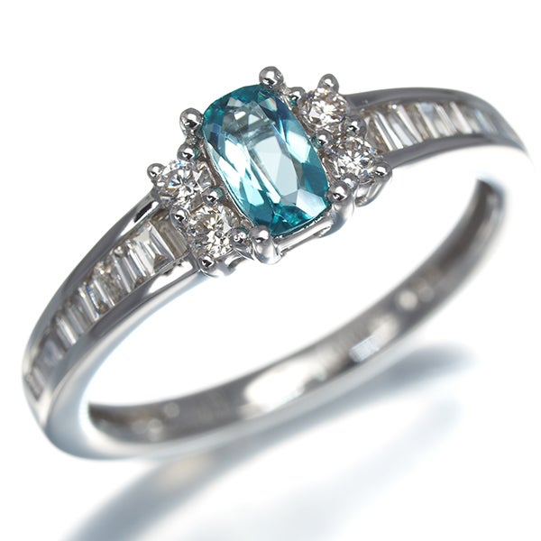  グランディディエライト 0.277ct ダイヤ 0.27ct   リング Pt950 ソーティング