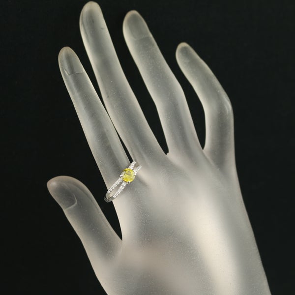  スフェーン 0.87ct ダイヤ 0.18ct   リング Pt900 ソーティング
