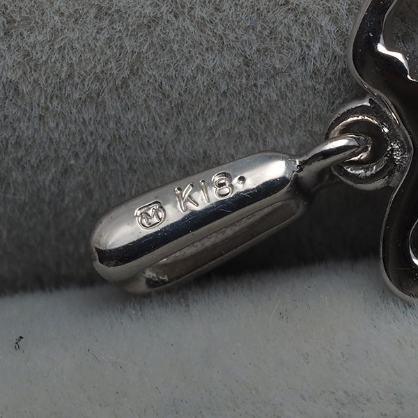 ミキモト ペンダントトップ ベビー アコヤ真珠 3.7mm  イニシャル アルファベット H K18WG 