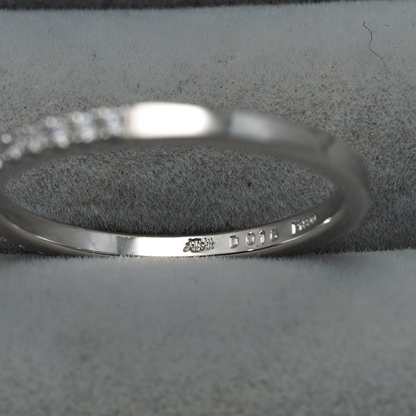 アーカー リング  ダイヤ 0.16ct ティナ ハーフエタニティ 8号 Pt900 