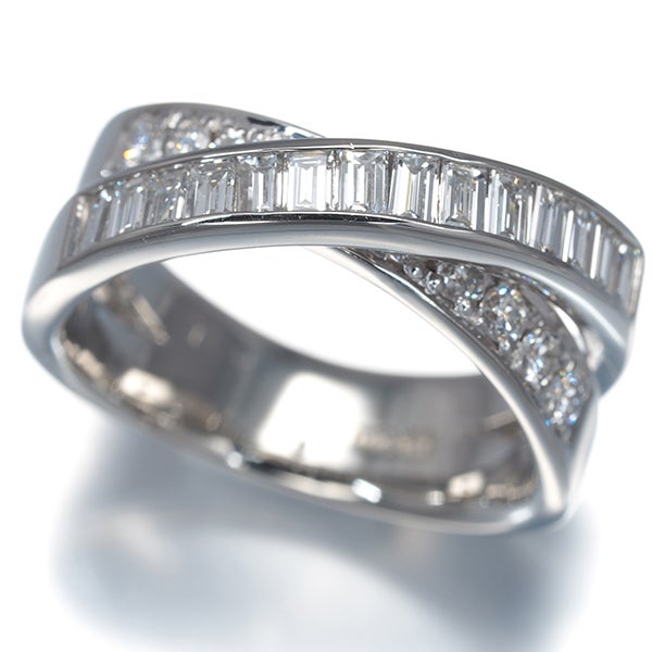  ダイヤ 1.00ct バゲット 2種カット  リング Pt900 