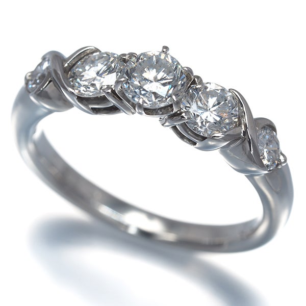  ダイヤ 0.362ct/0.73ct 5P  リング Pt900 