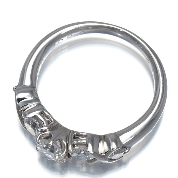  ダイヤ 0.362ct/0.73ct 5P  リング Pt900 