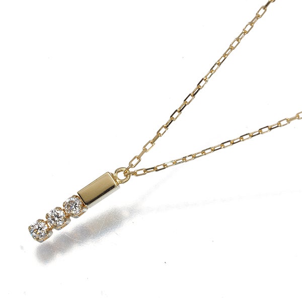 アーカー ネックレス  ダイヤ 0.03ct シャンデリアライン プチ K18YG 