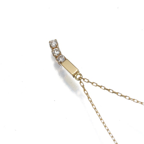 アーカー ネックレス  ダイヤ 0.03ct シャンデリアライン プチ K18YG 